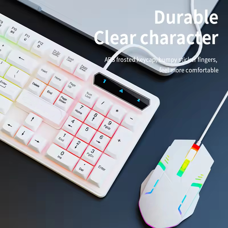 Km2025 Best-Selling Keyboard Wired Mouse Directly Connected Silicone Film