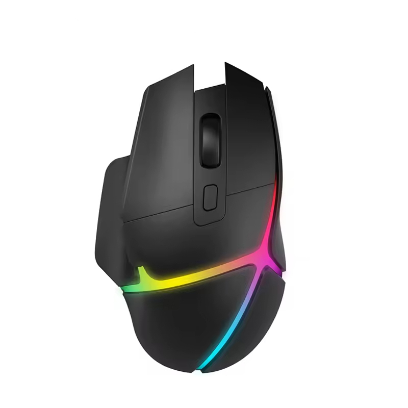 Bt Dual Mode Ergonomic RGB Backlight 7200 DPI Optical Sensor Wireless Gaming Mouse